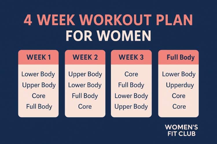 4 week workout plan for women