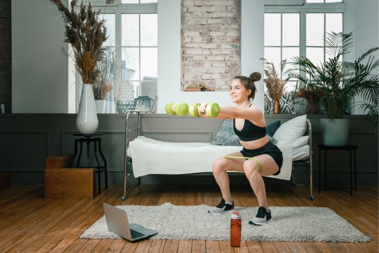 leg home workout with weights