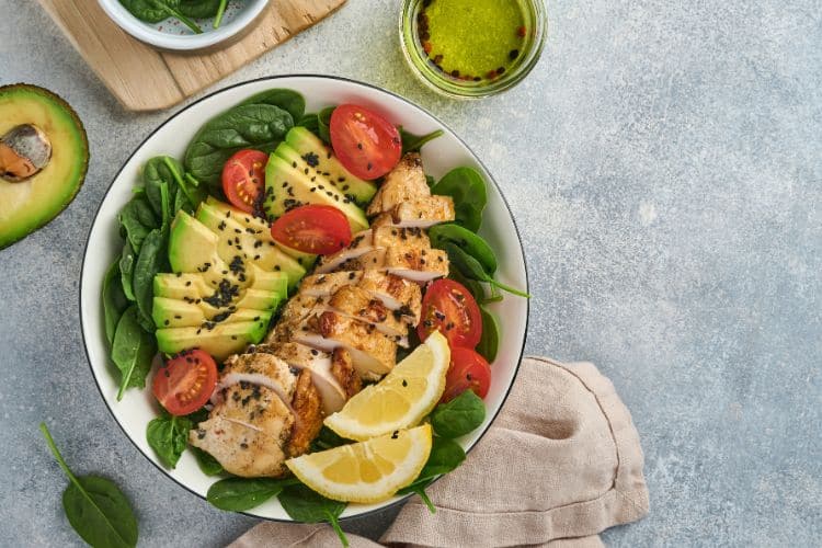 avocado grilled chicken salad