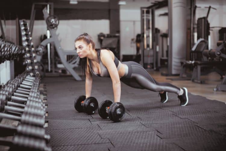 burpees with dumbbells