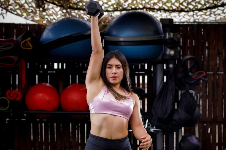 dumbbell swing and press