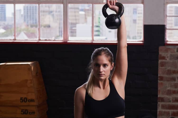 kettlebell squat press