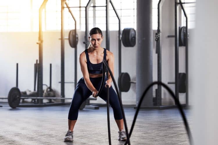 hiit with battle ropes