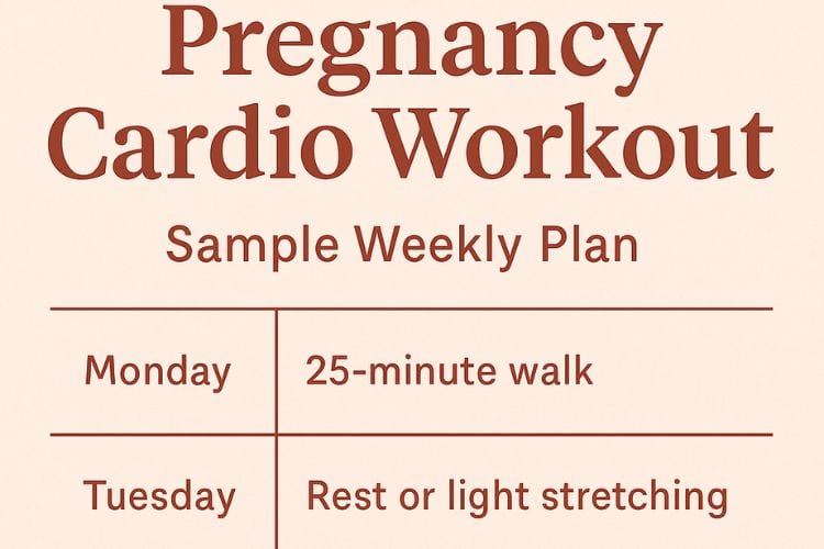 Expecting mother using a stationary bike for pregnancy cardio

