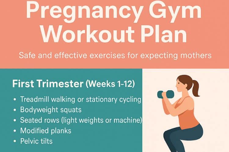 Safe pregnancy gym workout plan on stability ball
