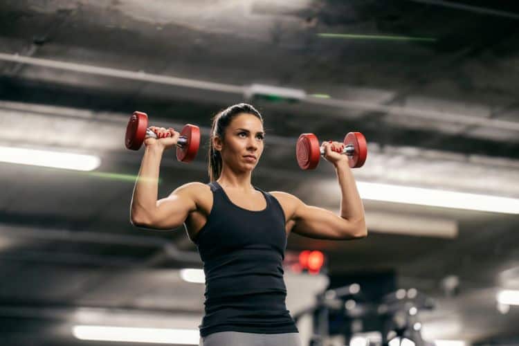 workout with dumbbells upper body