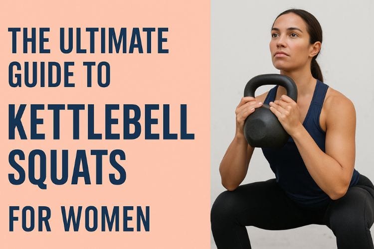 Woman demonstrating proper kettlebell goblet squat form