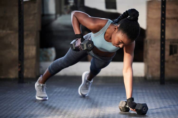 12-minute dumbbell HIIT workout for busy women